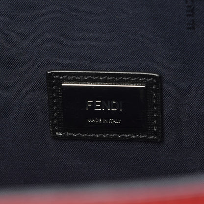 Fendi Vitello Elite Cuoio Monster Buggies Medium Roll Tote Mattone Black Multicolor Lavagna 6 of 11