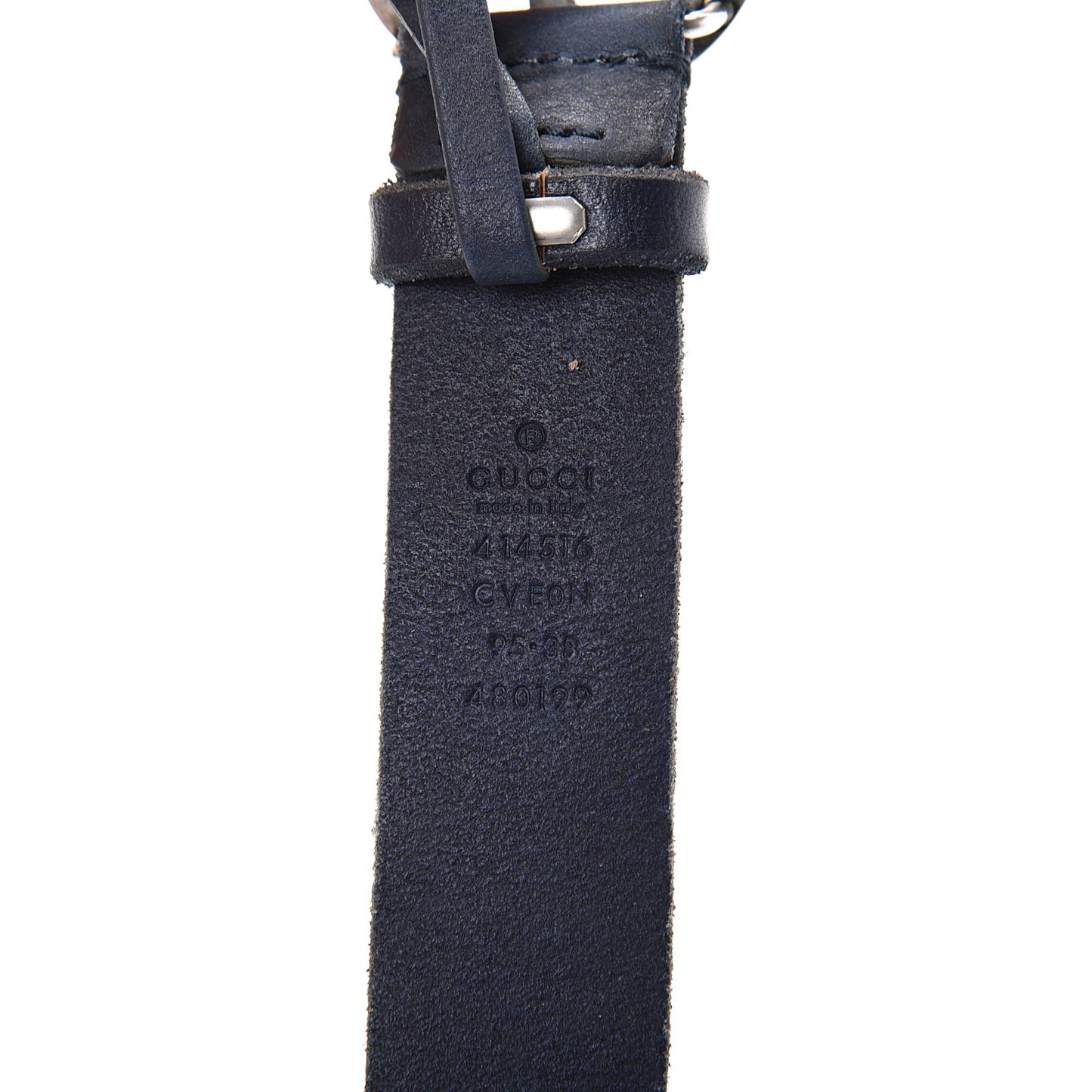 Cuoio Toscano Nickel Double G 30mm Belt 95 38 Blue