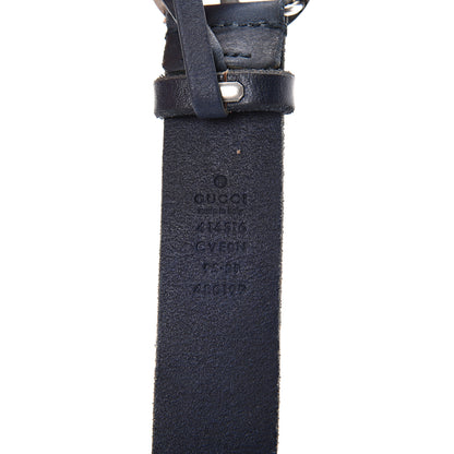 Gucci Cuoio Toscano Nickel Double G 30mm Belt 95 38 Blue 3 of 6