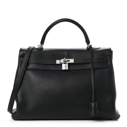 Hermes Taurillon Clemence Kelly Retourne 35 Black 1 of 15