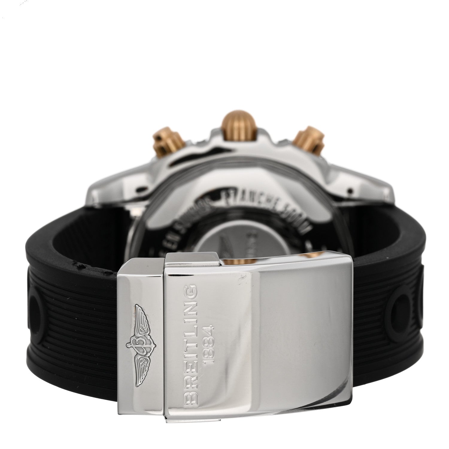 Breitling Stainless Steel 18K Yellow Gold Rubber 44mm Chronomat Automatic Watch Black IB011012/B968 3 of 4