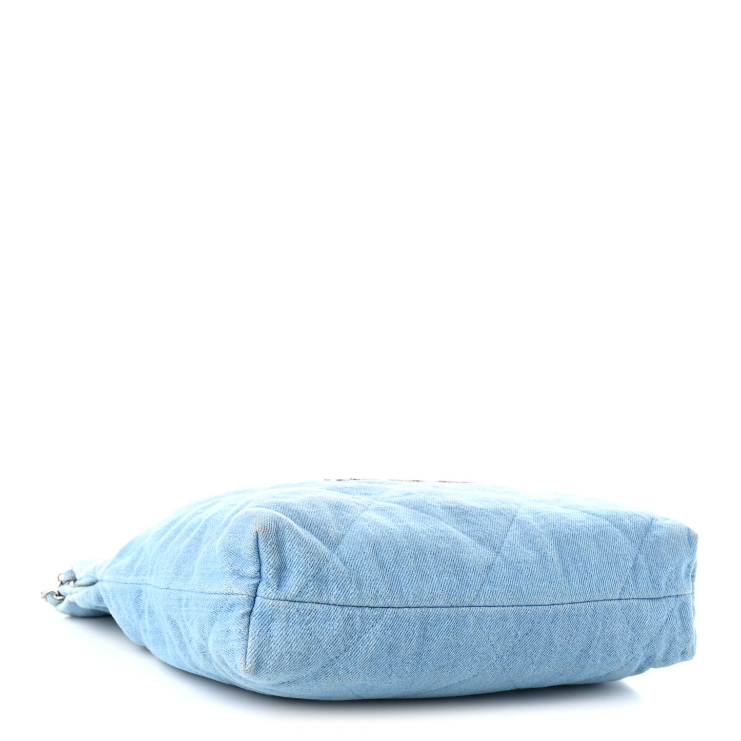 Denim Quilted Chanel 22 Light Blue