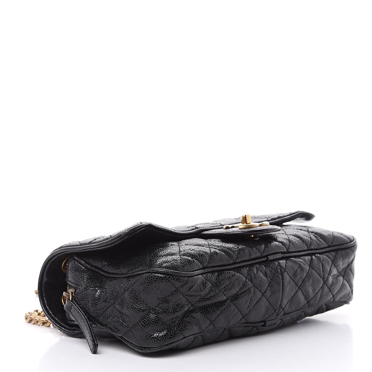 Chanel Crumpled Grained Calfskin Quilted Small Shiva Flap Black 4 of 10