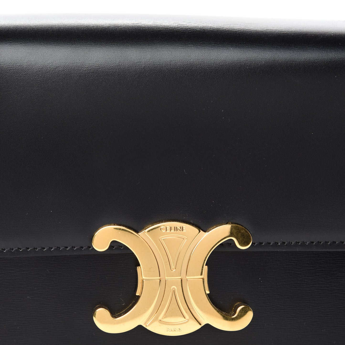 Shiny Calfskin Small Triomphe Black