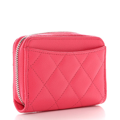 Chanel Caviar Quilted Zip Coin Purse Fuchsia 3 of 8