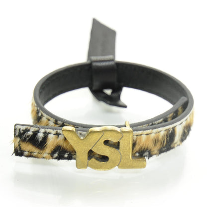 Saint Laurent Leopard Pony Hair Bracelet 2 of 7