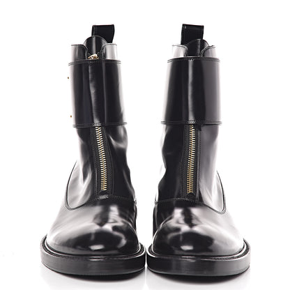 Louis Vuitton Glazed Calfskin Boots 38.5 Black 2 of 7