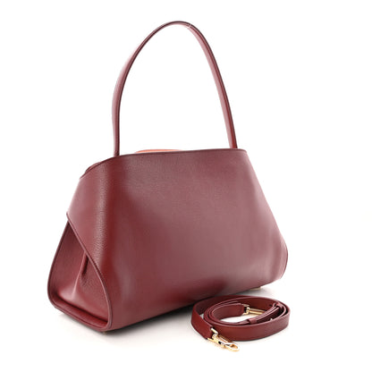Salvatore Ferragamo Calfskin Medium Hug Soft Bicolor Shoulder Bag  College Red Pink 3 of 9