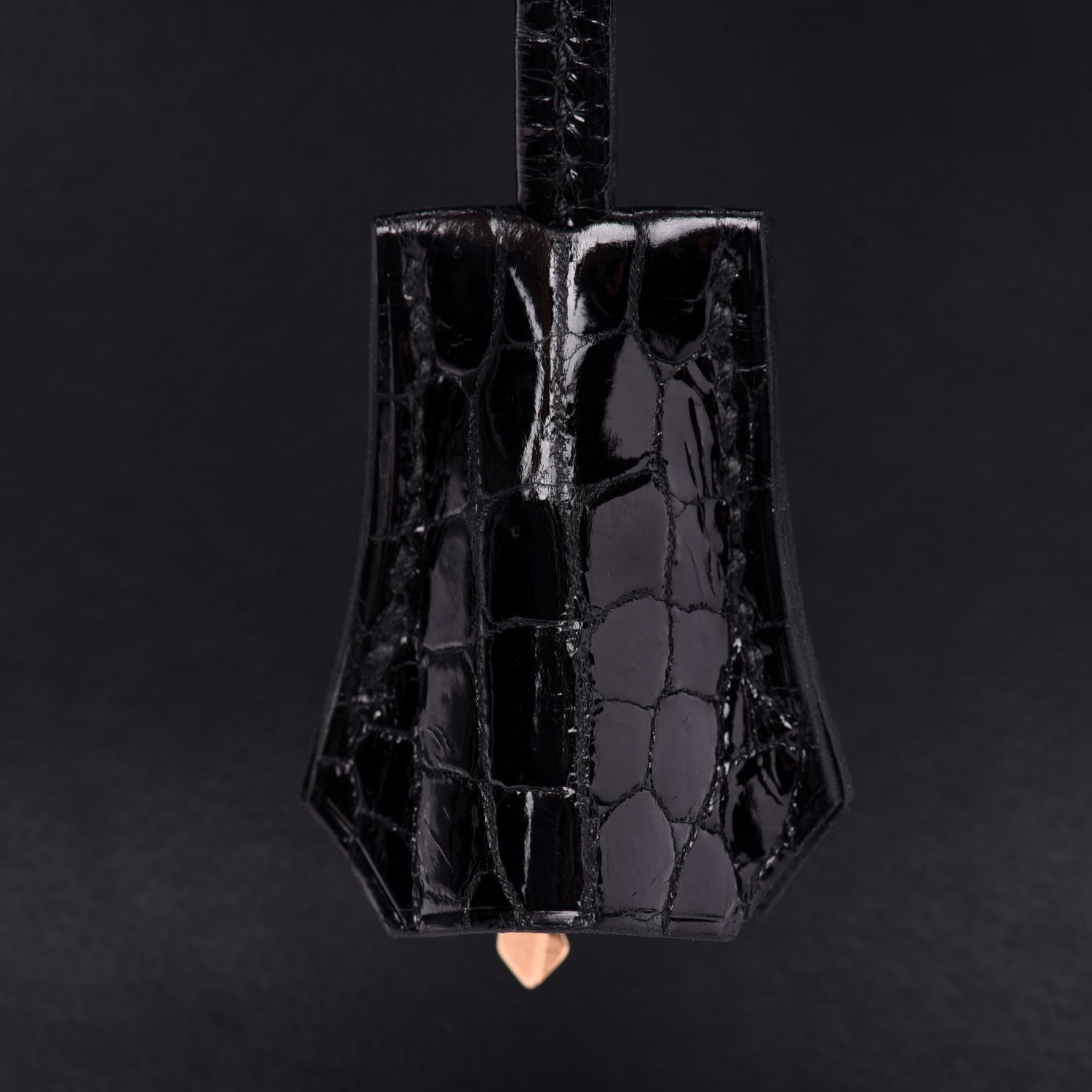 Hermes Taurillon Novillo Shiny Niloticus Crocodile Birkin Touch 25 Black 32 of 35