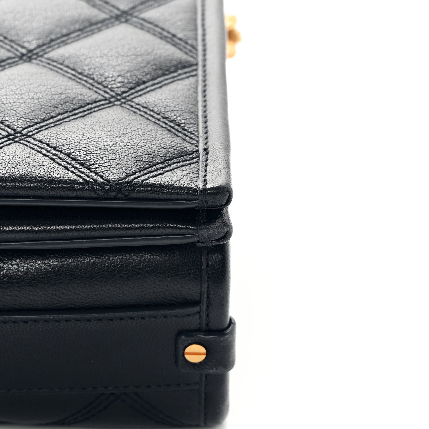 Saint Laurent Lambskin Quilted Mini Becky Chain Bag Navy 11 of 14