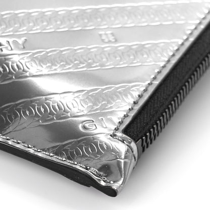 Givenchy Patent Embossed Antigona Portfolio Pouch Silvery 7 of 8