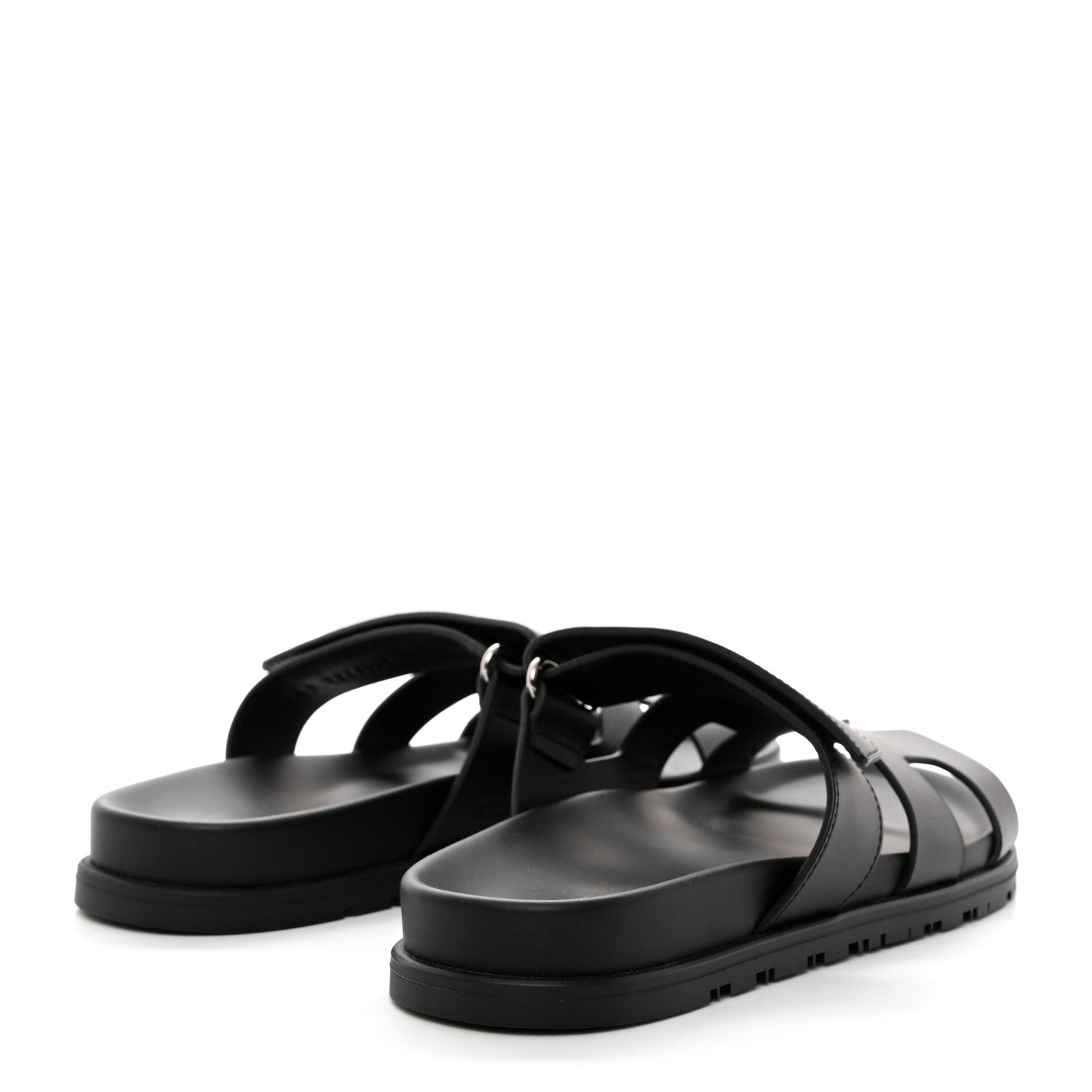 Hermes Calfskin Womens Chypre Sandals 39 Black 4 of 9