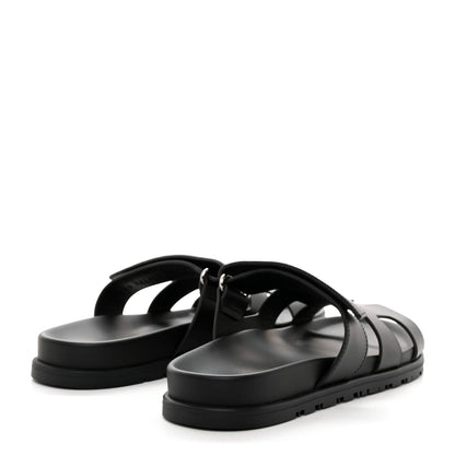 Hermes Calfskin Womens Chypre Sandals 39 Black 4 of 9