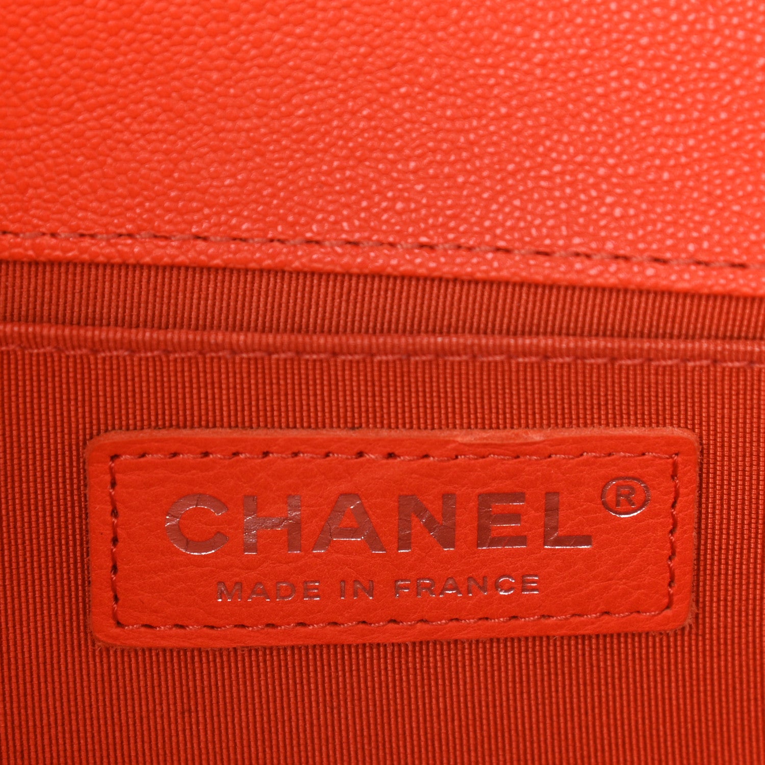 Chanel Caviar Quilted Medium Boy Flap Orange 6 of 11