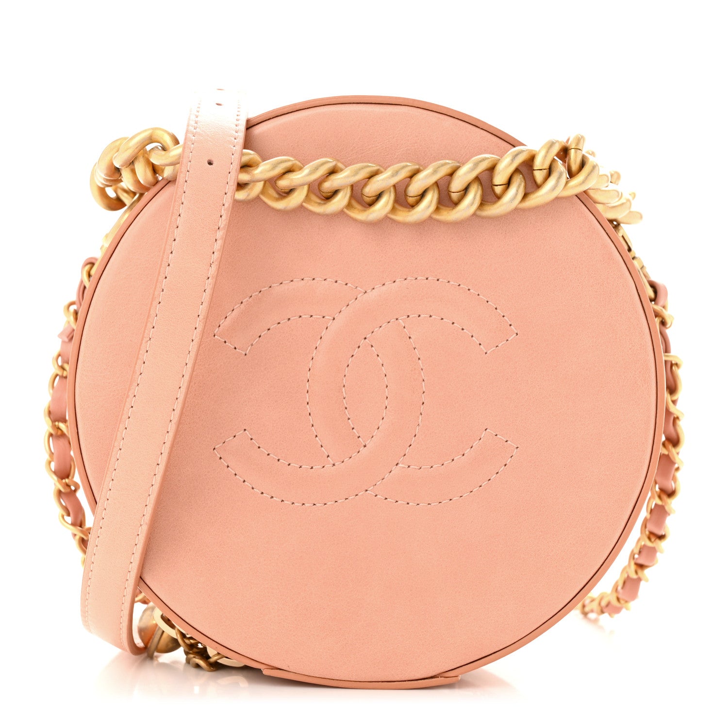 Chanel Calfskin Round As Earth Evening Bag Beige 1 of 11