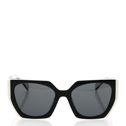 Prada Acetate Sunglasses SPR 15W Black White 2 of 7