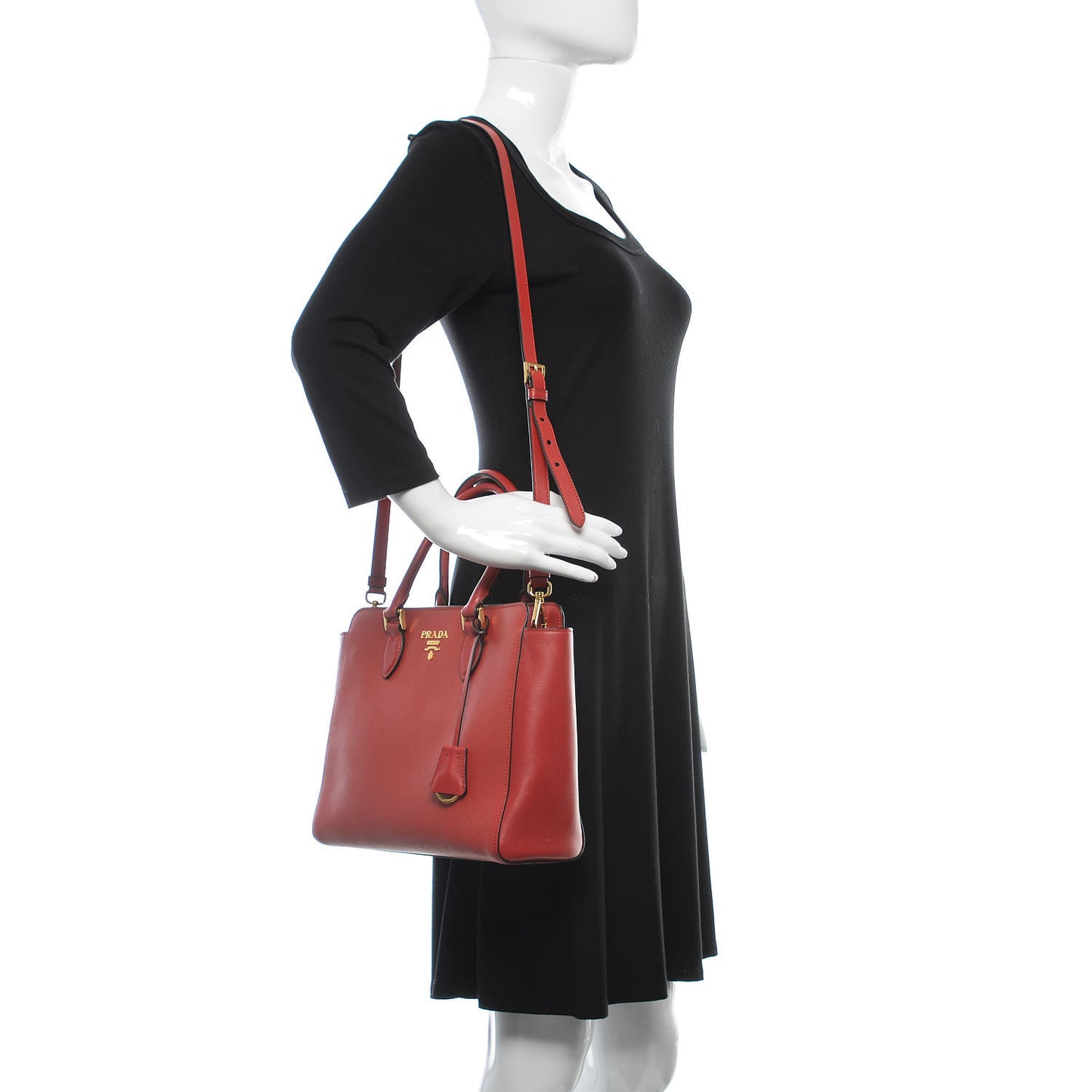 Saffiano Soft Calf Tote Fuoco