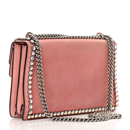 Gucci Suede Crystal Small Dionysus Shoulder Bag Peonia 3 of 17