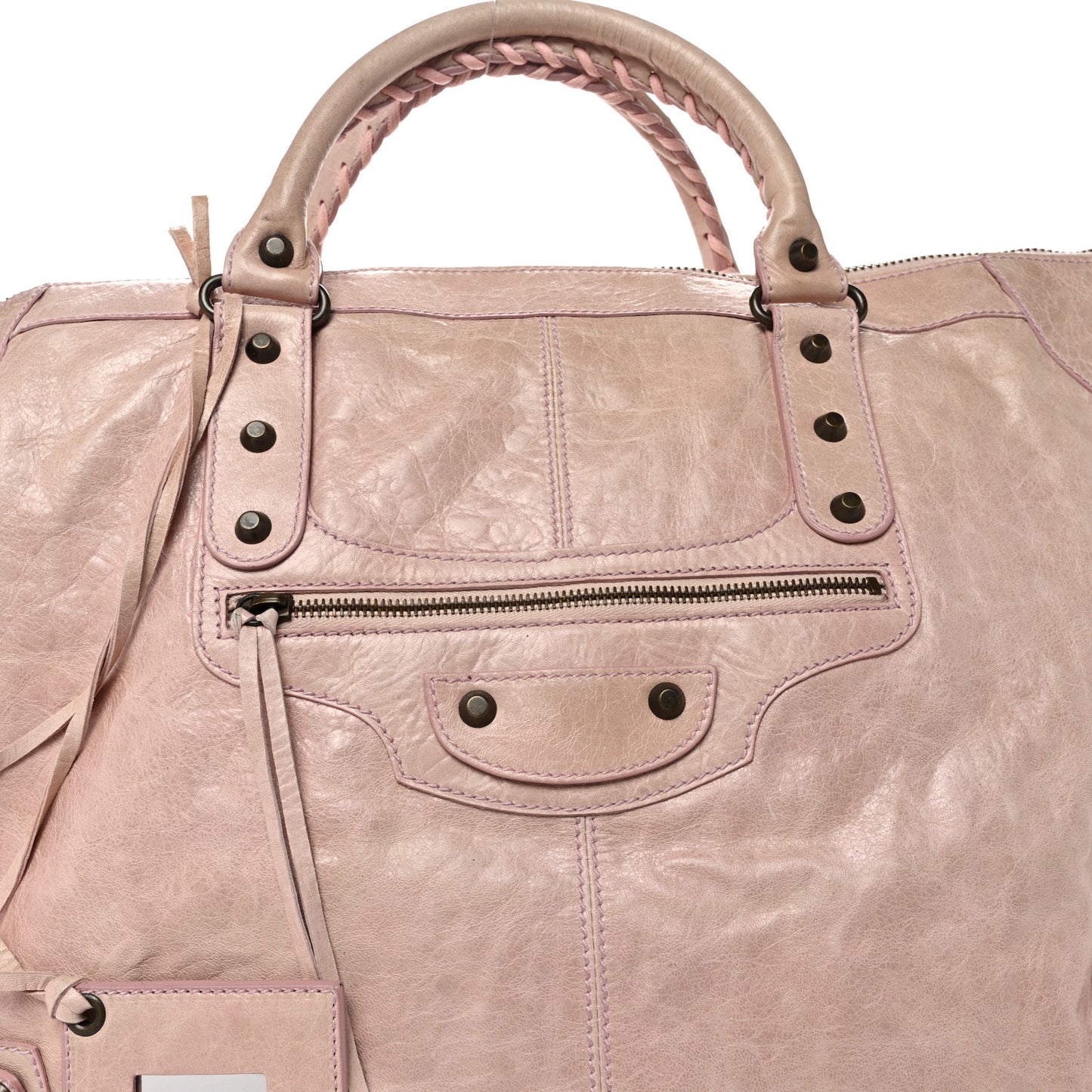 Agneau Classic Hardware Weekender Light Pink