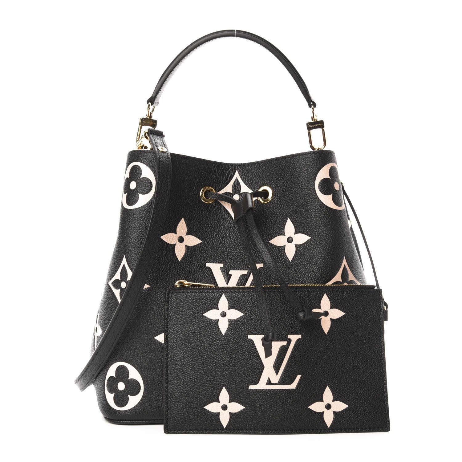 Louis Vuitton Empreinte Monogram Giant Neonoe MM Black Beige 1 of 13