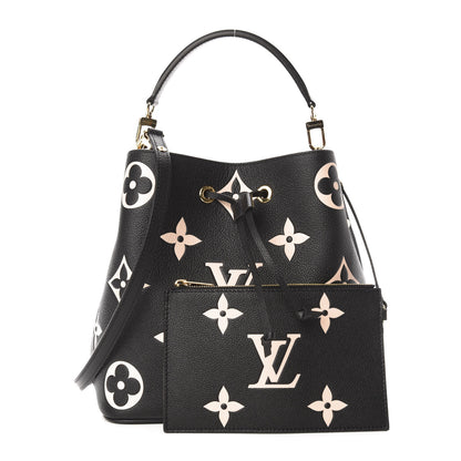 Louis Vuitton Empreinte Monogram Giant Neonoe MM Black Beige 1 of 13