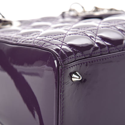 Christian Dior Patent Cannage Medium Lady Dior Purple 12 of 17
