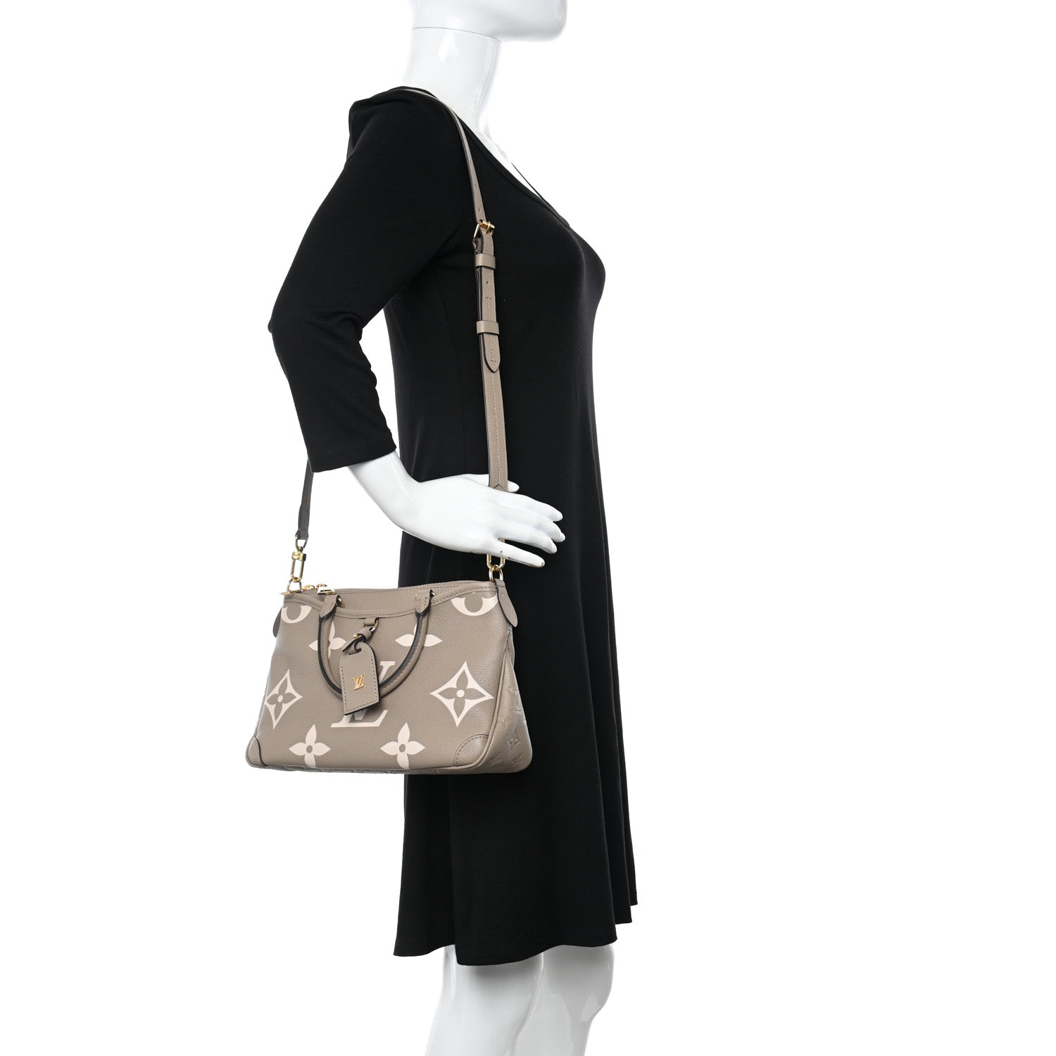 Louis Vuitton Empreinte Monogram Giant Trianon PM Tourterelle Creme 2 of 9
