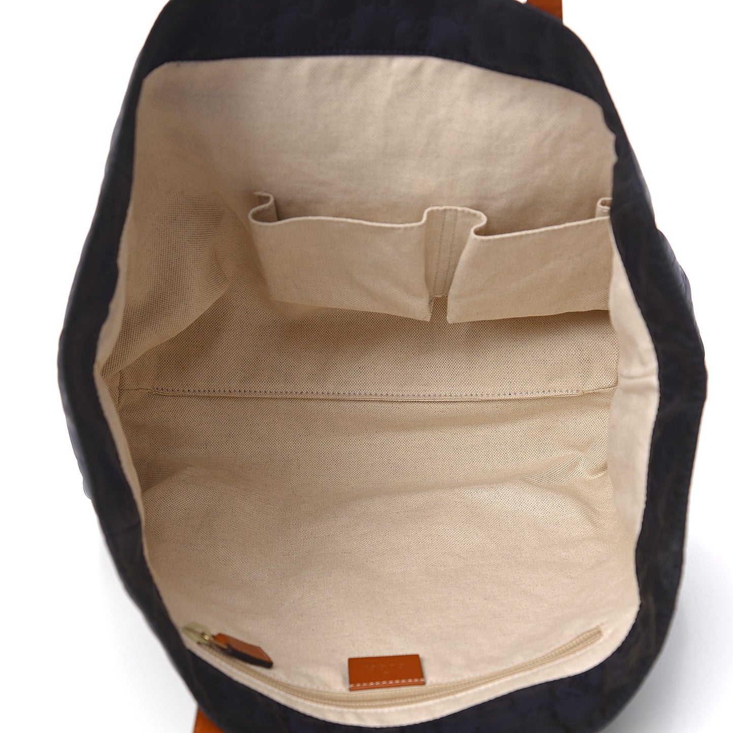 Nylon Monogram Medium Tote Navy