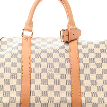 Louis Vuitton Damier Azur Keepall Bandouliere 55 14 of 16