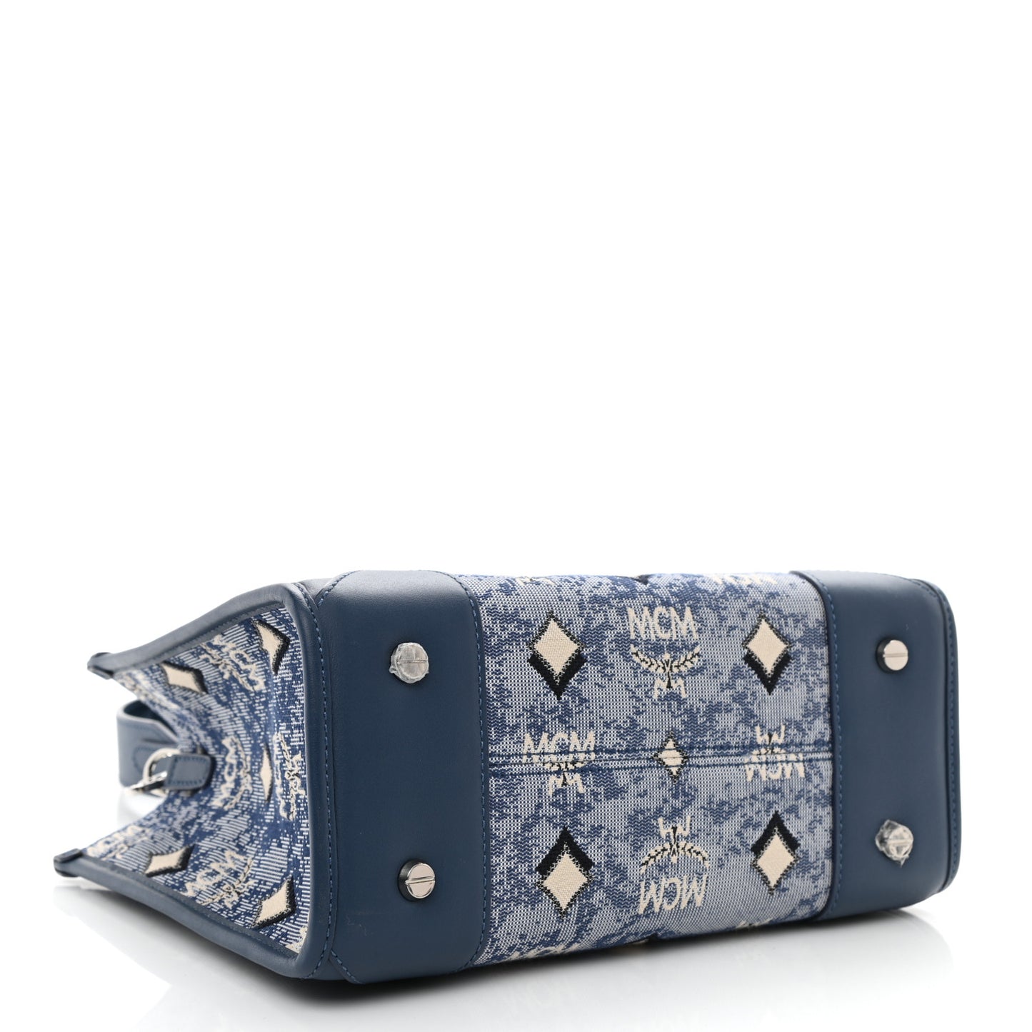 Jacquard Monogram Small Tote Blue