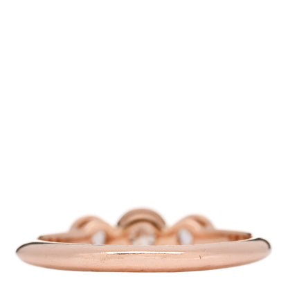Tiffany 18K Rose Gold Diamond Three Stone Milgrain Ring 48 4.5 3 of 7