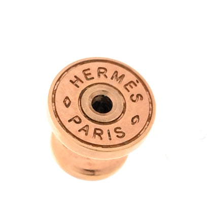 Hermes Gold Lacquered Mini Pop H Earrings Marron Glace 5 of 6
