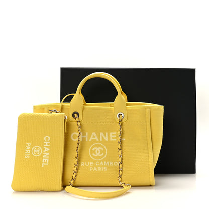 Chanel Mixed Fibers Small Deauville Tote Yellow 11 of 11