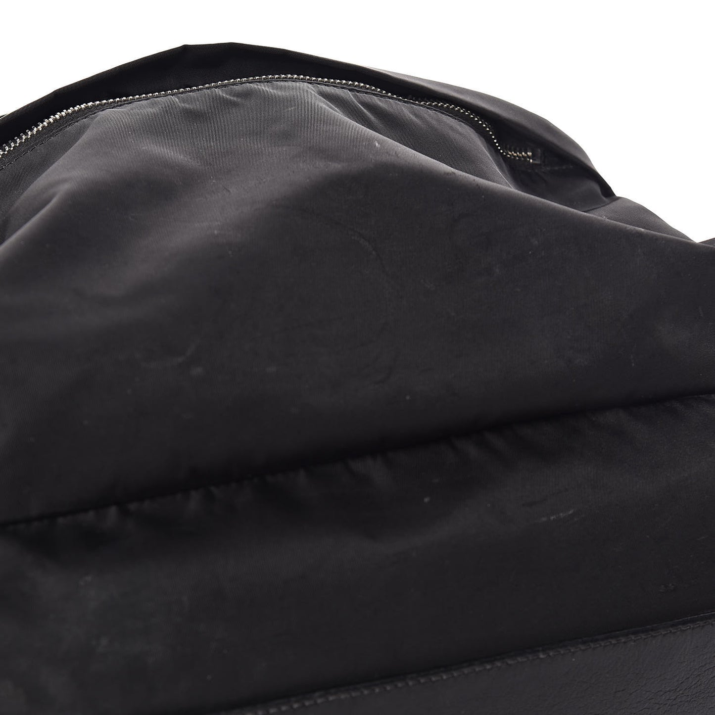 Nylon Calfskin Monkey Brother Print Backpack Black