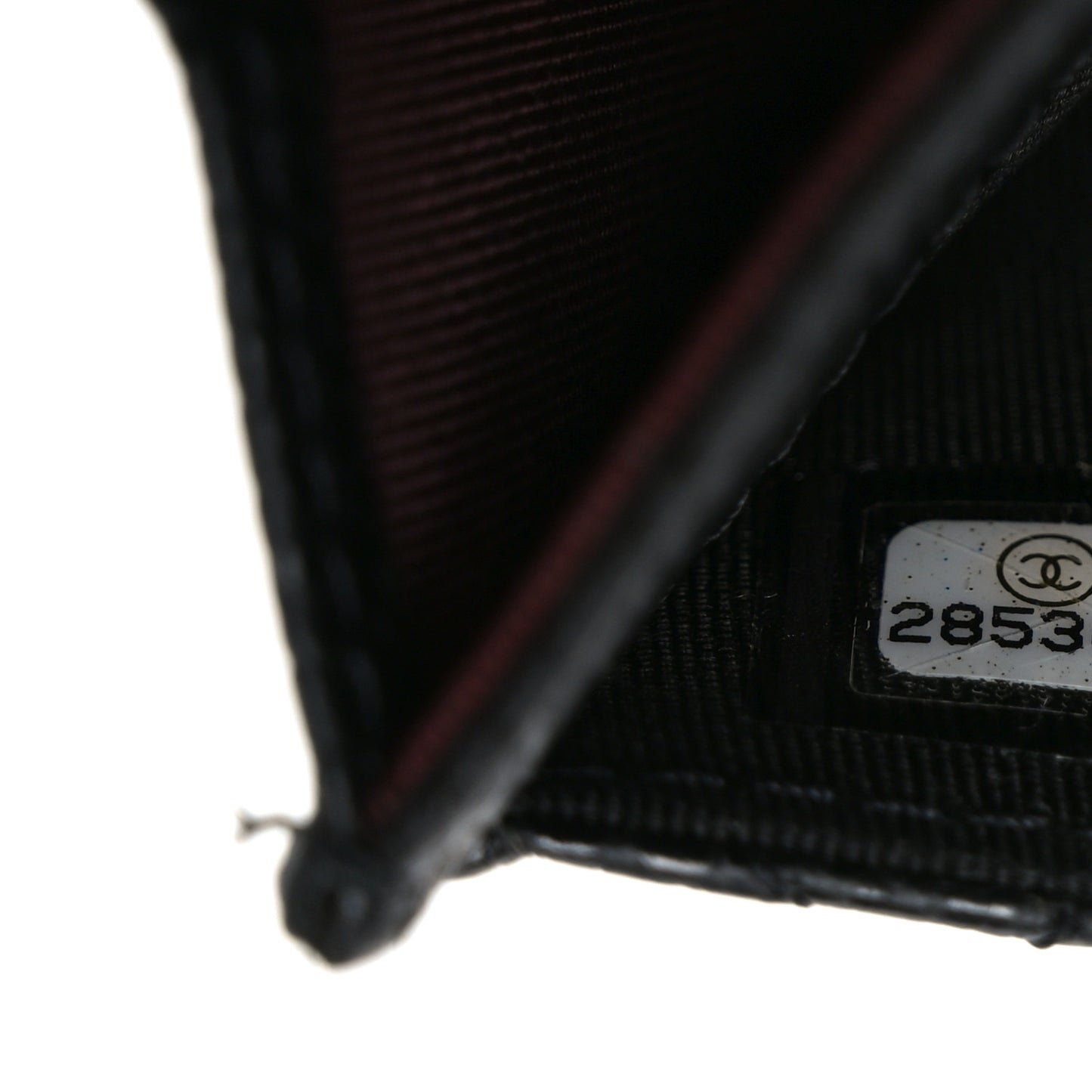 Caviar Quilted Flap Card Holder Black