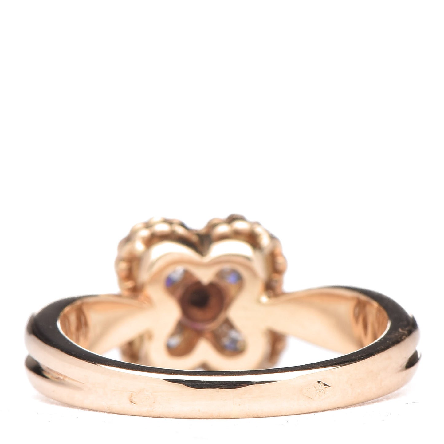 18K Yellow Gold Diamond Flower Ring 48 4.25