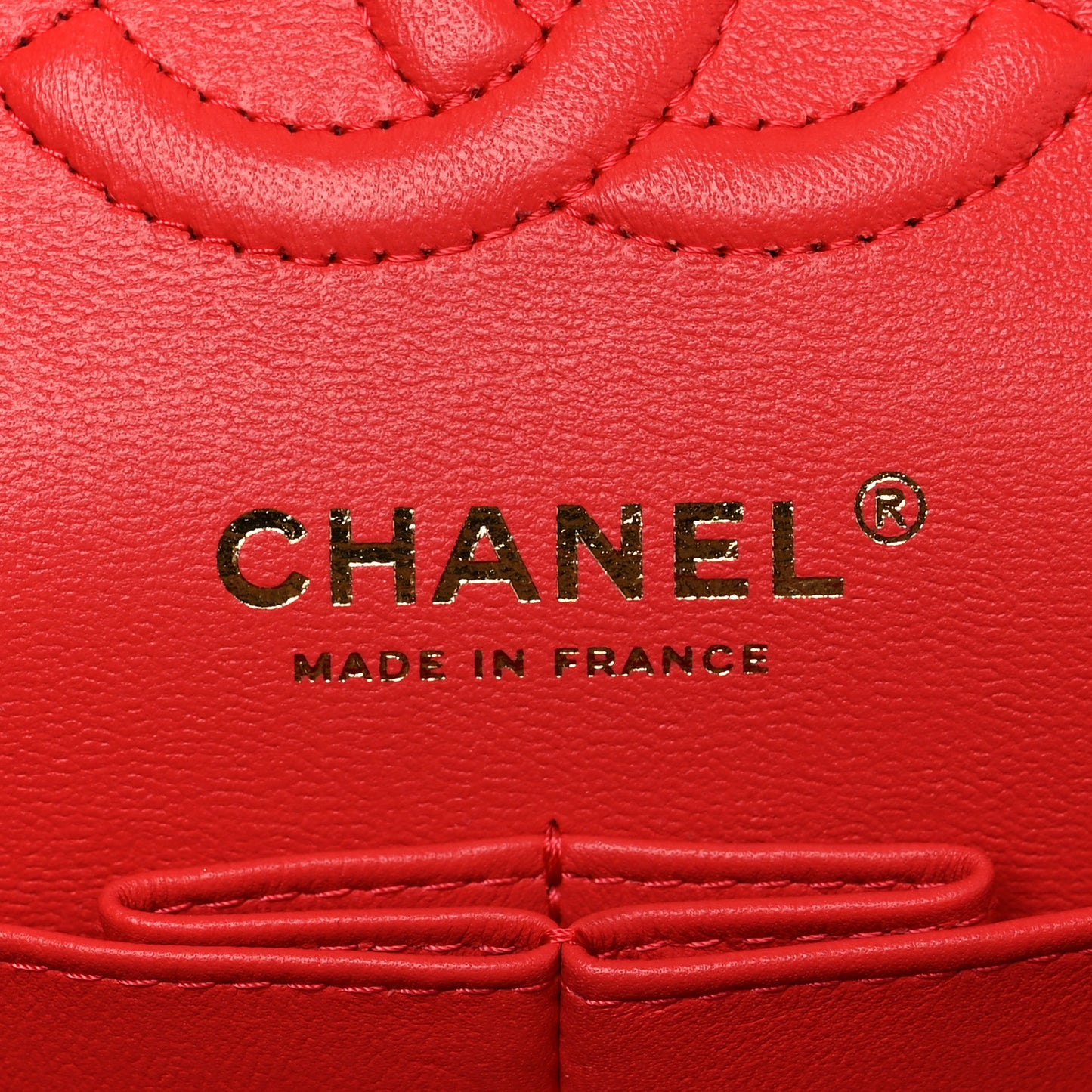 Caviar Quilted Small Double Flap Coral