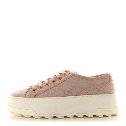 Gucci GG Monogram Womens 1977 Tennis Platform 52mm Sneakers 37 Skin Rose 1 of 8