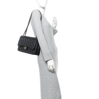 Chanel Lambskin Quilted Jumbo Double Flap Black 2 of 10
