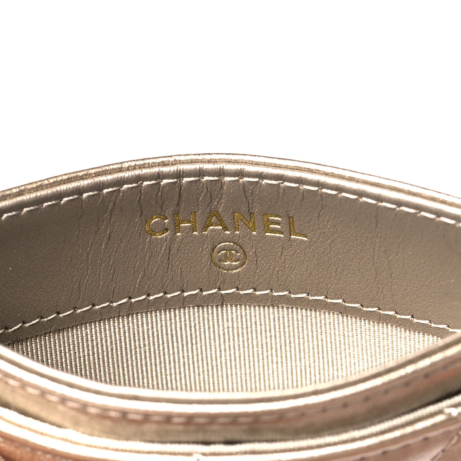 Chanel Metallic Aged Calfskin Quilted Reissue Card Holder Gold 6 of 8