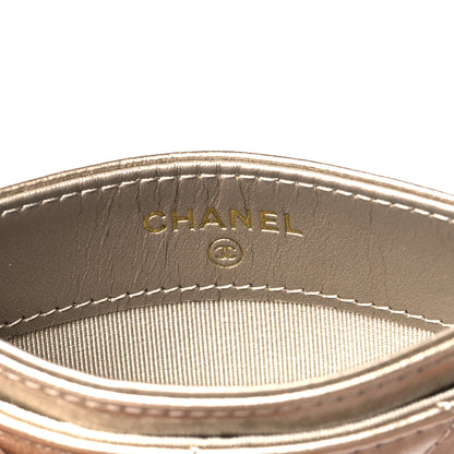 Chanel Metallic Aged Calfskin Quilted Reissue Card Holder Gold 6 of 8