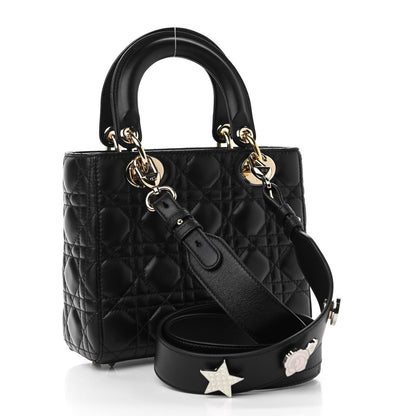Christian Dior Lambskin Cannage Small Lucky Badges My Lady Dior Black 3 of 14