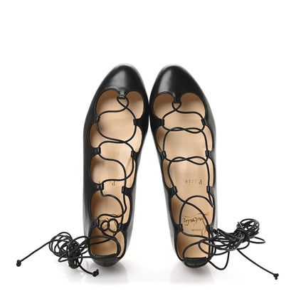 Christian Louboutin Shiny Nappa Mary Scott Flats 37 Black 2 of 8