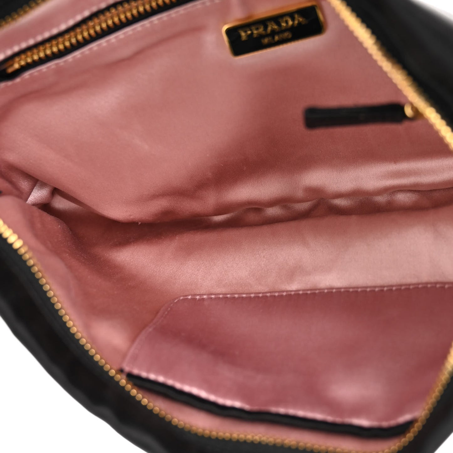 Satin Raso Evening Clutch Black