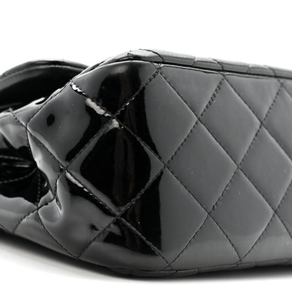 Chanel Patent Quilted Jumbo Double Flap Black 9 of 18