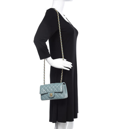 Chanel Iridescent Caviar Quilted Mini Rectangular Flap Light Blue 1 of 9