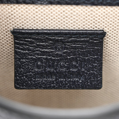 Gucci GG Supreme Monogram Textured Dollar Calfskin Mini Horsebit 1955 Crossbody Bag Beige Blue 6 of 13