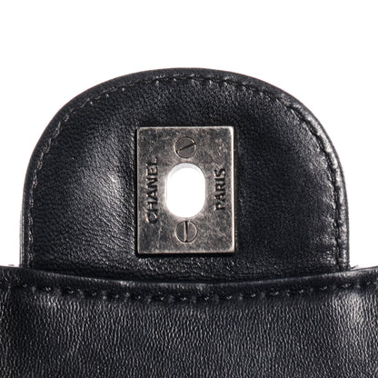 Chanel Lambskin Quilted Citizen Zip Large Flap Black 8 of 8