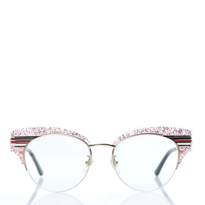 Gucci Acetate Metal Glitter Cat Eye Sunglasses GG0283S Pink 2 of 9