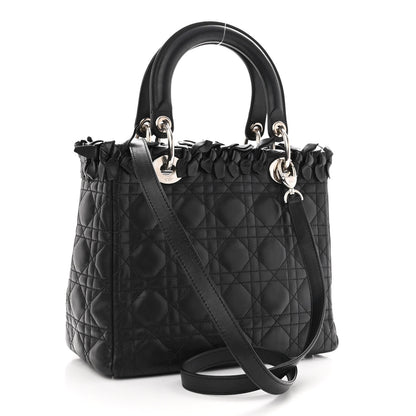 Christian Dior Lambskin Cannage Medium Lady Dior Black 3 of 10